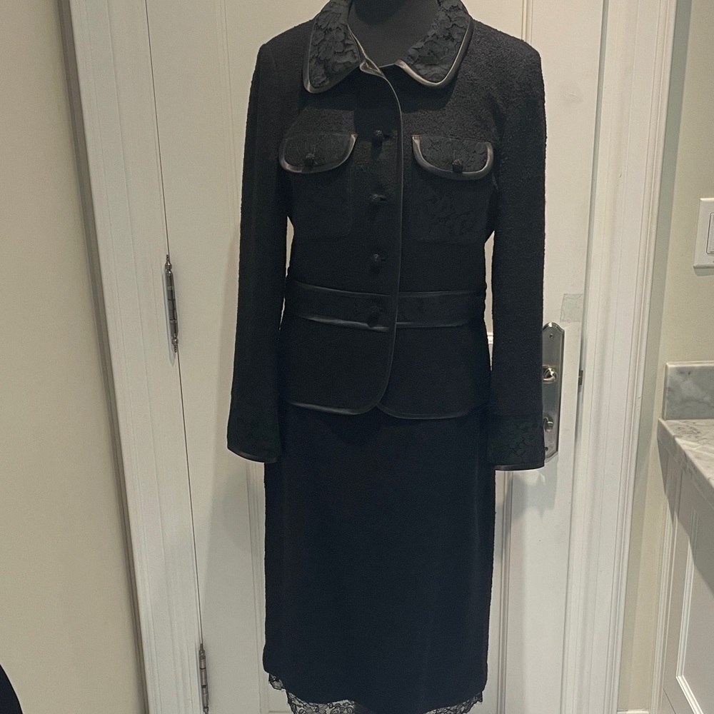 Elegant Black Skirt Set